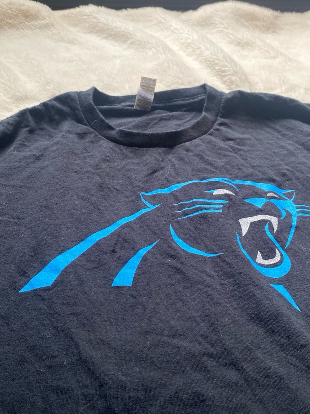 Carolina Panthers black cotton t-shirt #NFL #panthers #gridiron